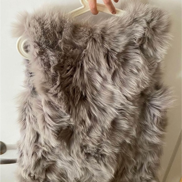 Real fox vest Lilian or grey color super soft - Picture 2 of 3